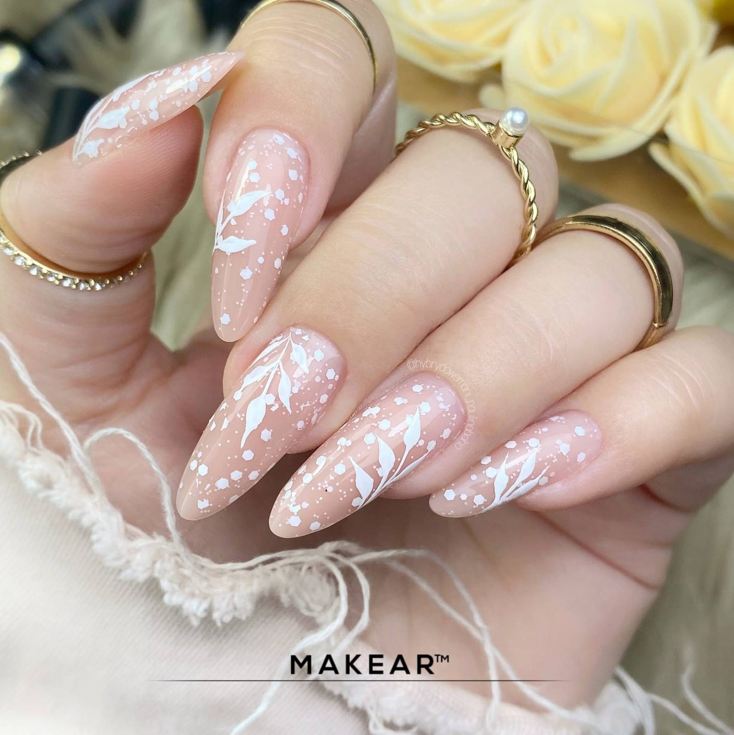 MAKEAR Top Coat No Wipe White Dots 8ml
