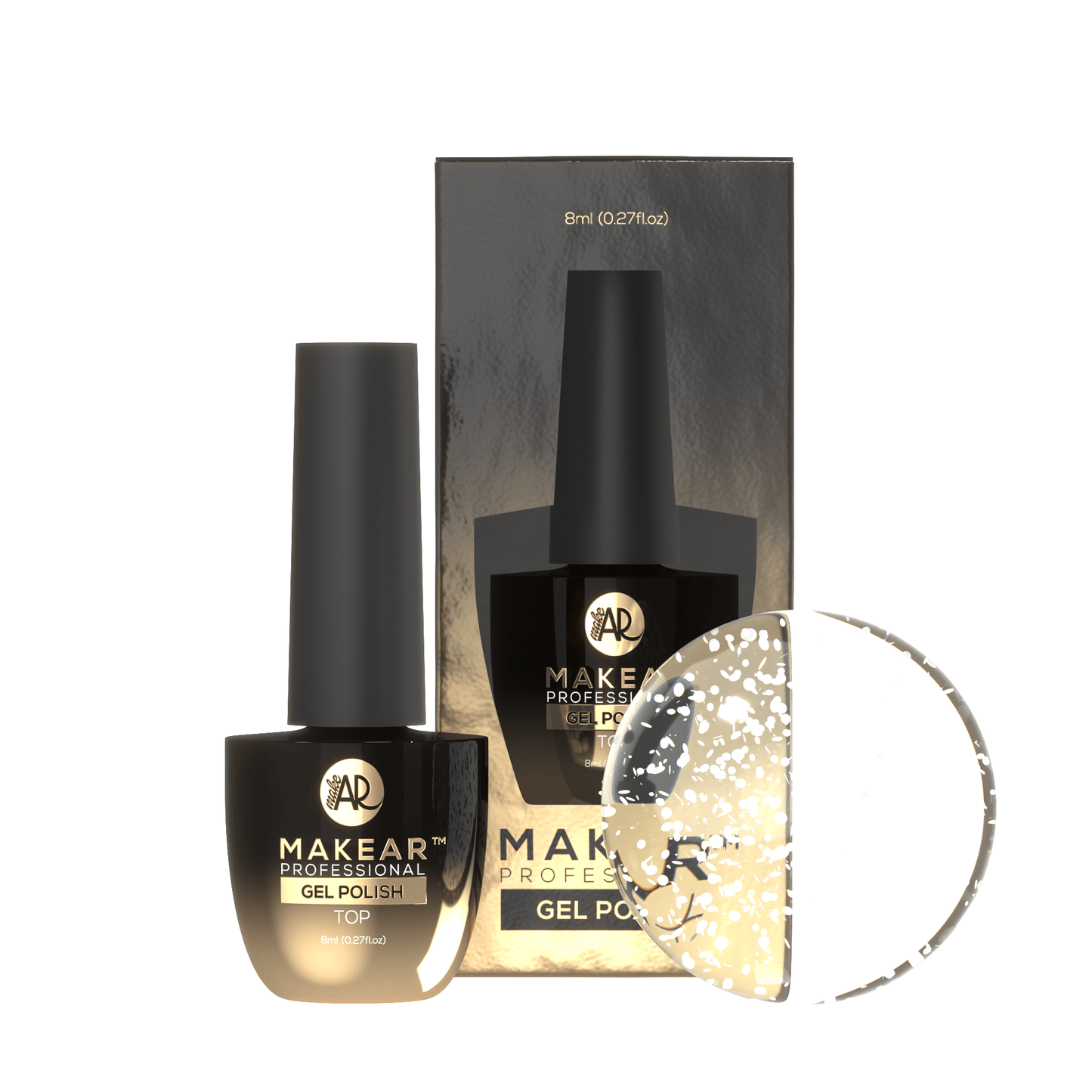 MAKEAR Top Coat No Wipe White Dots 8ml