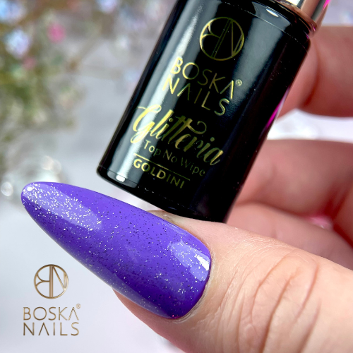 Top Coat Glitteria Goldini No Wipe - 6ml