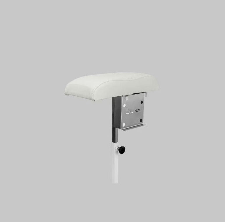 ÜLKA Soporte para pedicura con pie metálico y almohada - Blanco