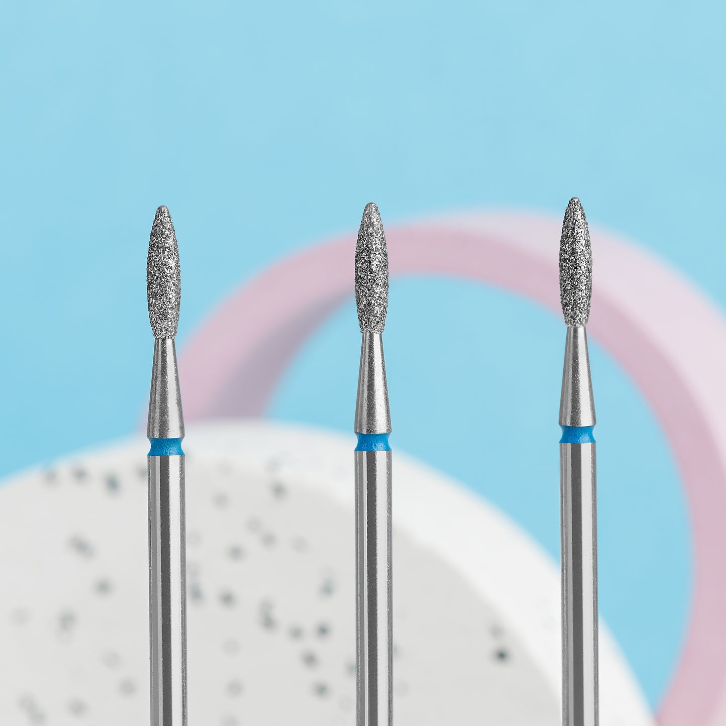Fresa diamante Staleks PRO Flame/llama azul, 2.1mm diámetro