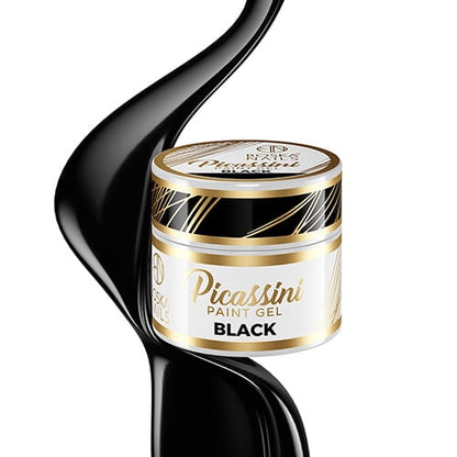 Picassini Paint Gel Negro Boska Nails 5 ml