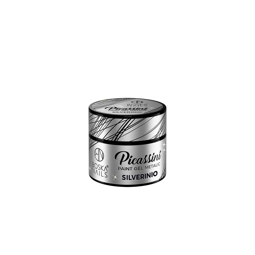 Picassini Metalic Paint Gel SILVERINIO Boska Nails 5 ml