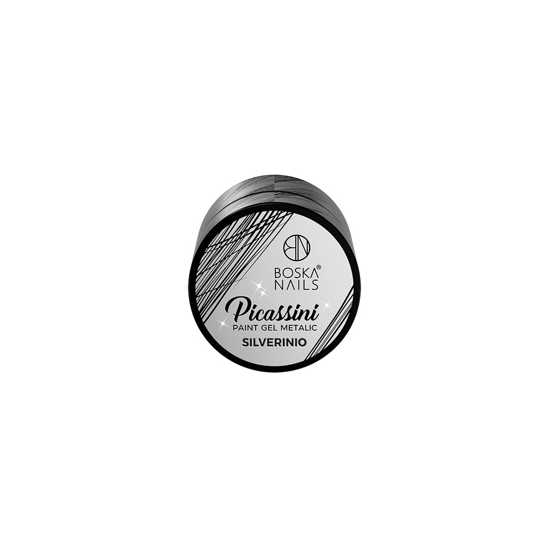 Picassini Metalic Paint Gel SILVERINIO Boska Nails 5 ml