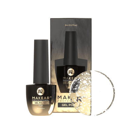 MAKEAR Top Coat No Wipe White Dots 8ml