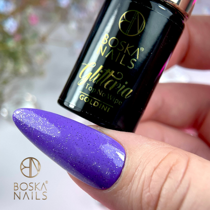 Top Coat Glitteria Goldini No Wipe - 6ml