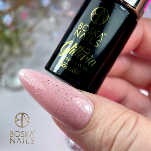 Top Coat Glitteria Goldini No Wipe - 6ml