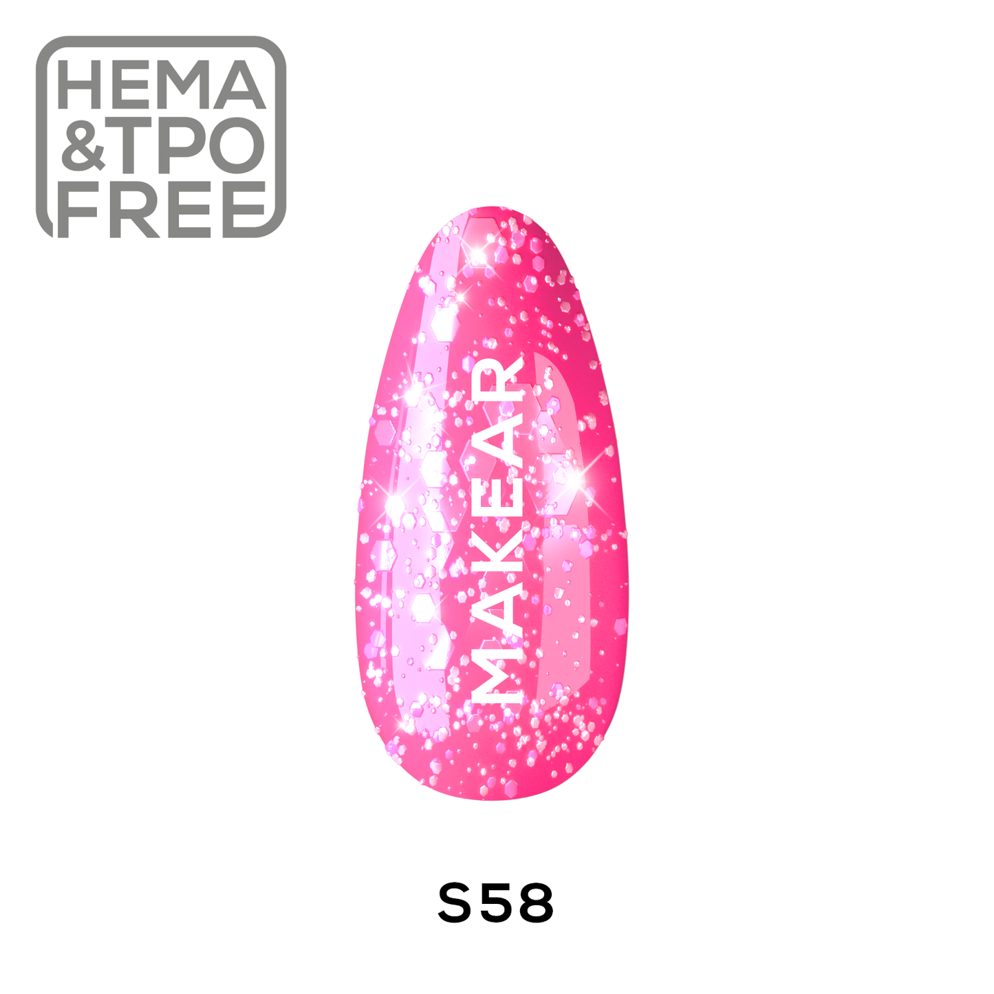 MAKEAR Esmalte semipermanente Pink Star S58 8ml