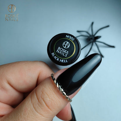 Esmalte Semipermanente Black Hell Nº302 - 6ml