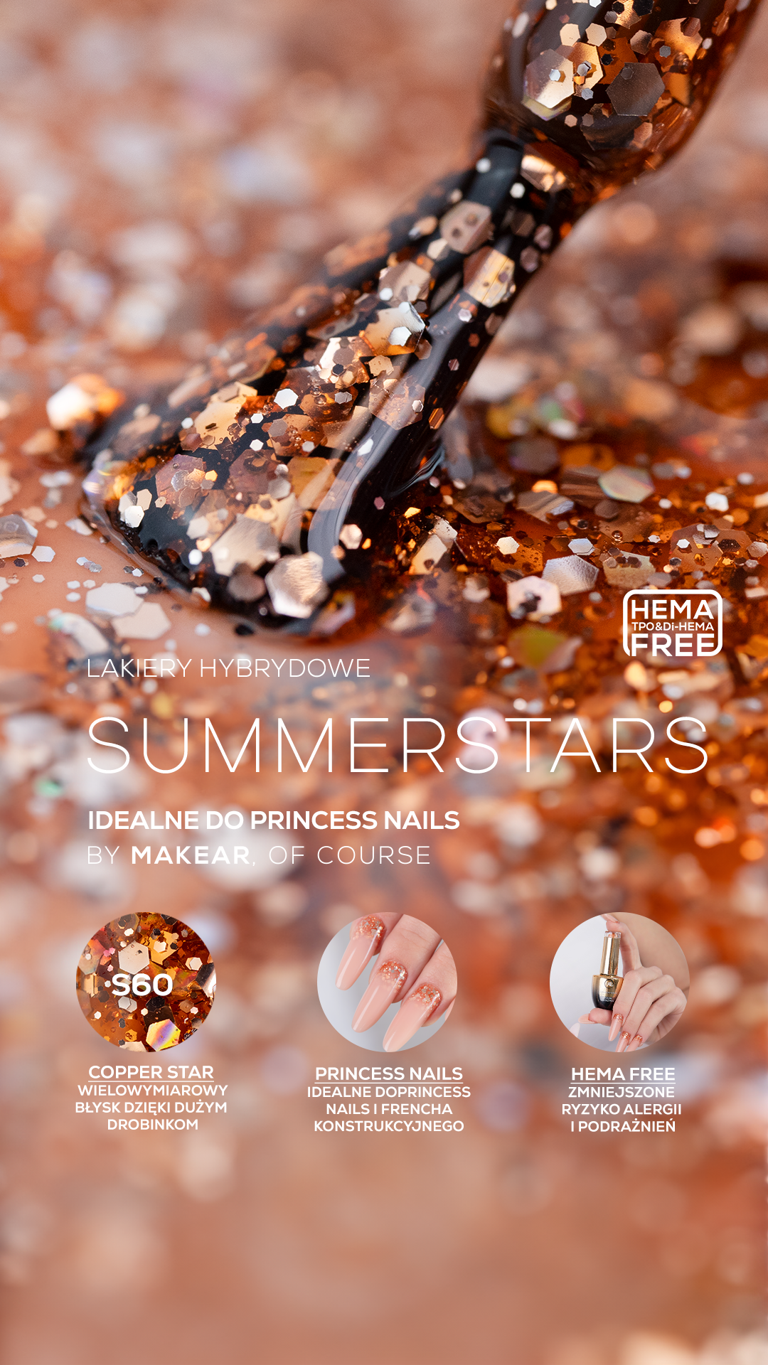 MAKEAR Esmalte semipermanente Copper Star S60 8ml